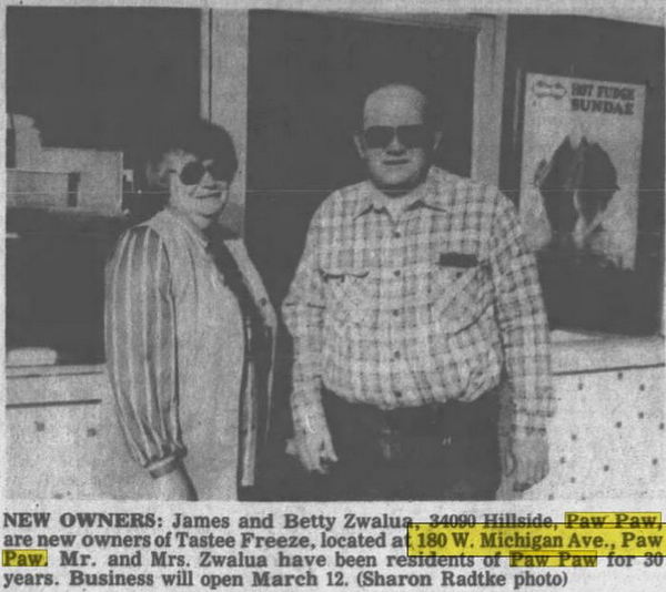 Tastee Freez Big Tee Burger (Jonesys Pizza) - March 1984 Changes Hands (newer photo)